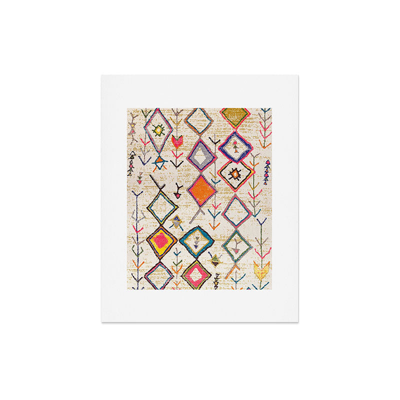 Traditional Vintage Moroccan Berber rug Art Print Gallery Image 6