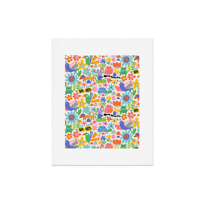 Playful Meadow Cute Animals with Motivational Affirmations - Bright Rainbow Art Print Gallery Image 5