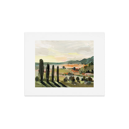 Italian Field in Warm Sunlight Art Print Gallery Image 4