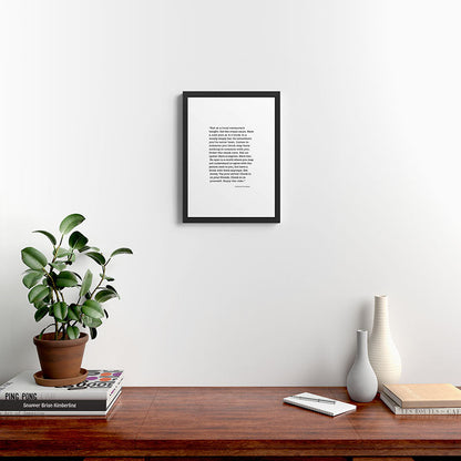 Eat at a local restaurant tonight, Anthony Bourdain Quote Framed Art Print Gallery Image 4