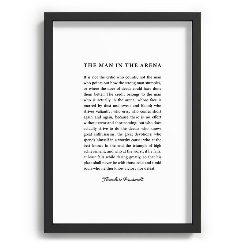 The Man In The Arena Framed Art Print Gallery Image 81
