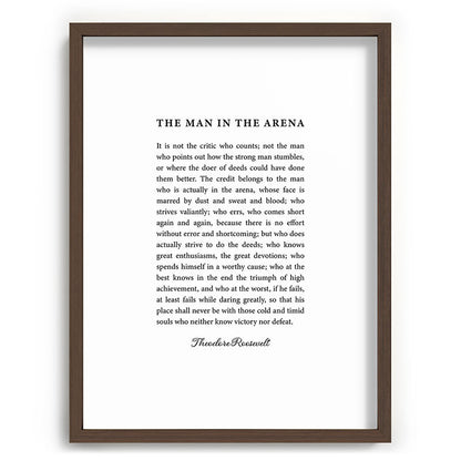 The Man In The Arena Framed Art Print Gallery Image 92