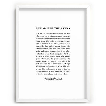 The Man In The Arena Framed Art Print Gallery Image 108