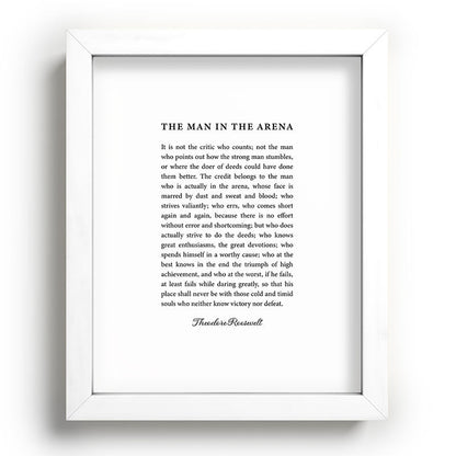 The Man In The Arena Framed Art Print Gallery Image 104