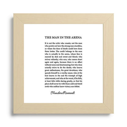 The Man In The Arena Framed Art Print Gallery Image 68