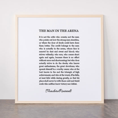 The Man In The Arena Framed Art Print Gallery Image 77