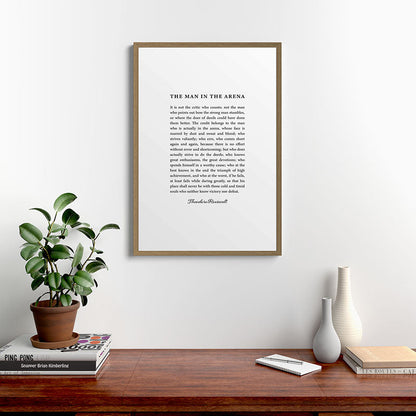 The Man In The Arena Framed Art Print Gallery Image 18