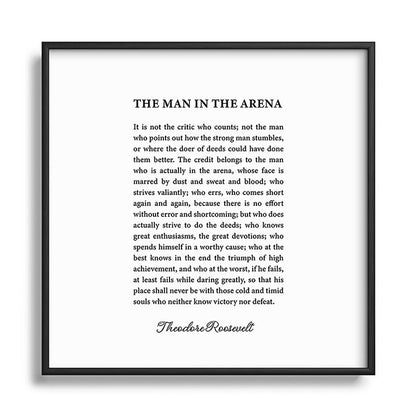 The Man In The Arena Framed Art Print Gallery Image 122