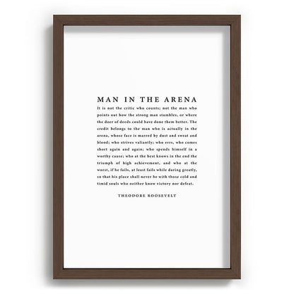 The Man In The Arena, Theodore Roosevelt Framed Art Print Gallery Image 89