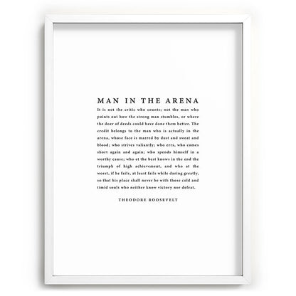 The Man In The Arena, Theodore Roosevelt Framed Art Print Gallery Image 108