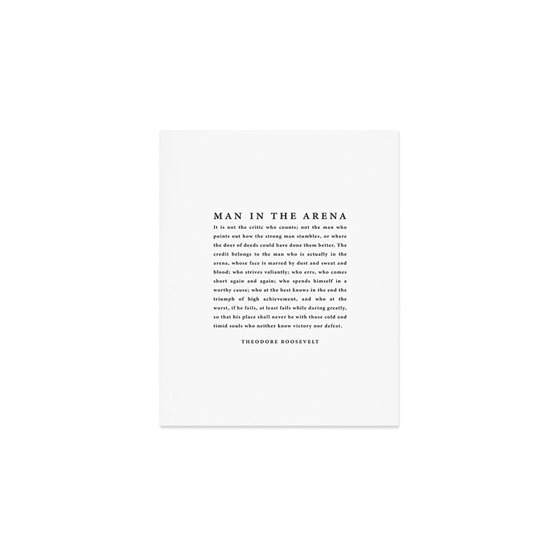 The Man In The Arena, Theodore Roosevelt Art Print Gallery Image 1