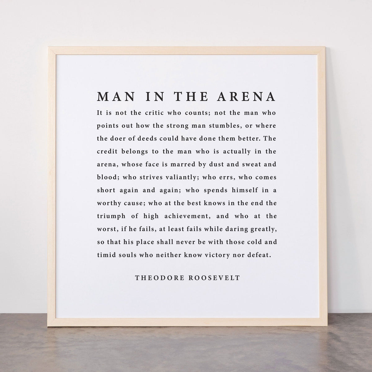 The Man In The Arena, Theodore Roosevelt Framed Art Print Gallery Image 77