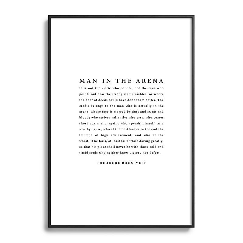 The Man In The Arena, Theodore Roosevelt Framed Art Print Gallery Image 113