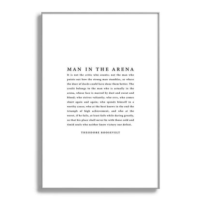 The Man In The Arena, Theodore Roosevelt Framed Art Print Gallery Image 138