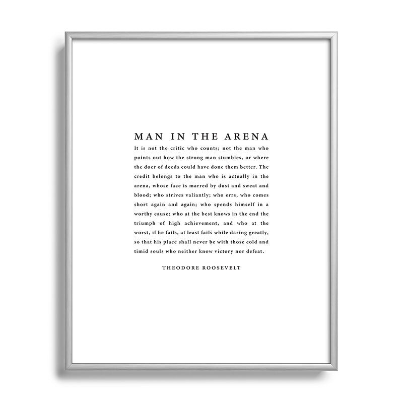 The Man In The Arena, Theodore Roosevelt Framed Art Print Gallery Image 131