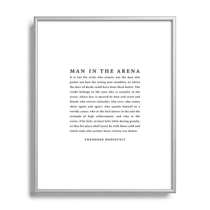 The Man In The Arena, Theodore Roosevelt Framed Art Print Gallery Image 131