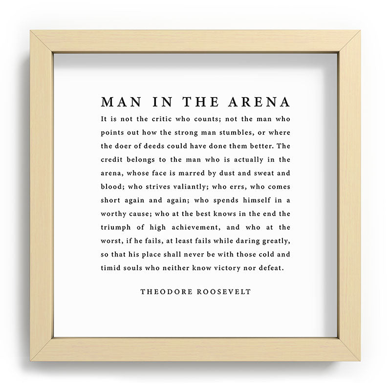 The Man In The Arena, Theodore Roosevelt Framed Art Print Gallery Image 106
