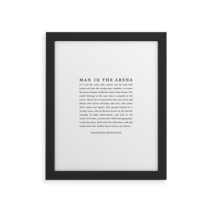 The Man In The Arena, Theodore Roosevelt Framed Art Print Gallery Image 40