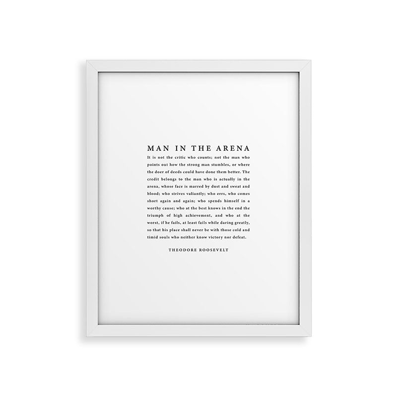 The Man In The Arena, Theodore Roosevelt Framed Art Print Gallery Image 31