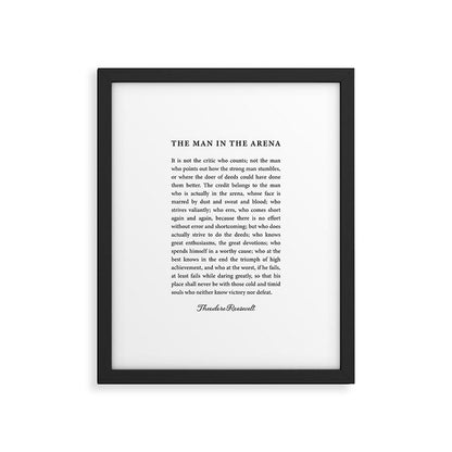 The Man In The Arena Framed Art Print Gallery Image 6