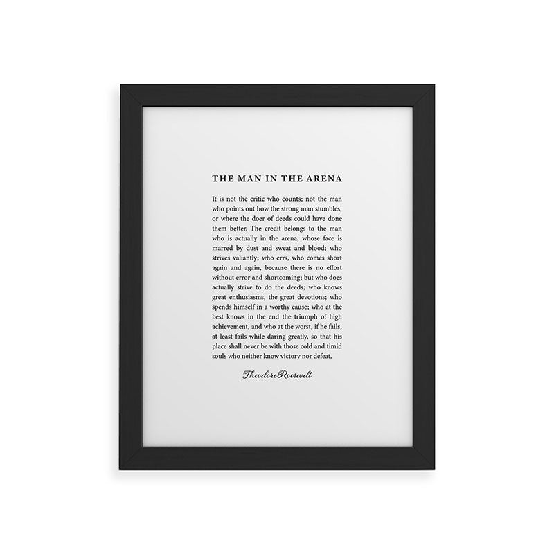 The Man In The Arena Framed Art Print Gallery Image 41