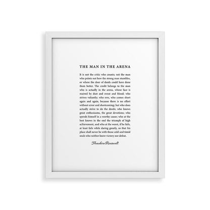 The Man In The Arena Framed Art Print Gallery Image 34