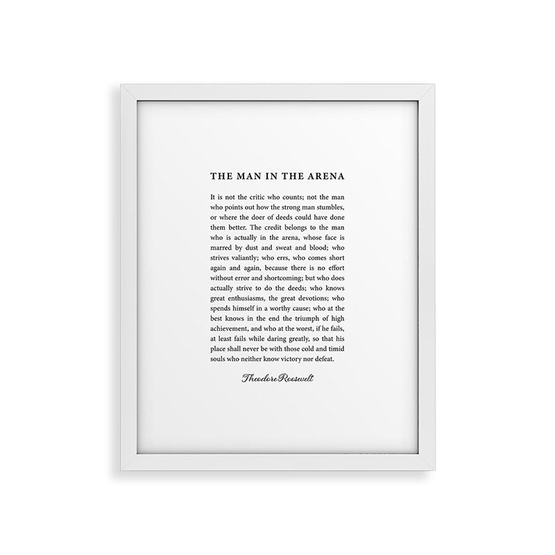 The Man In The Arena Framed Art Print Gallery Image 30