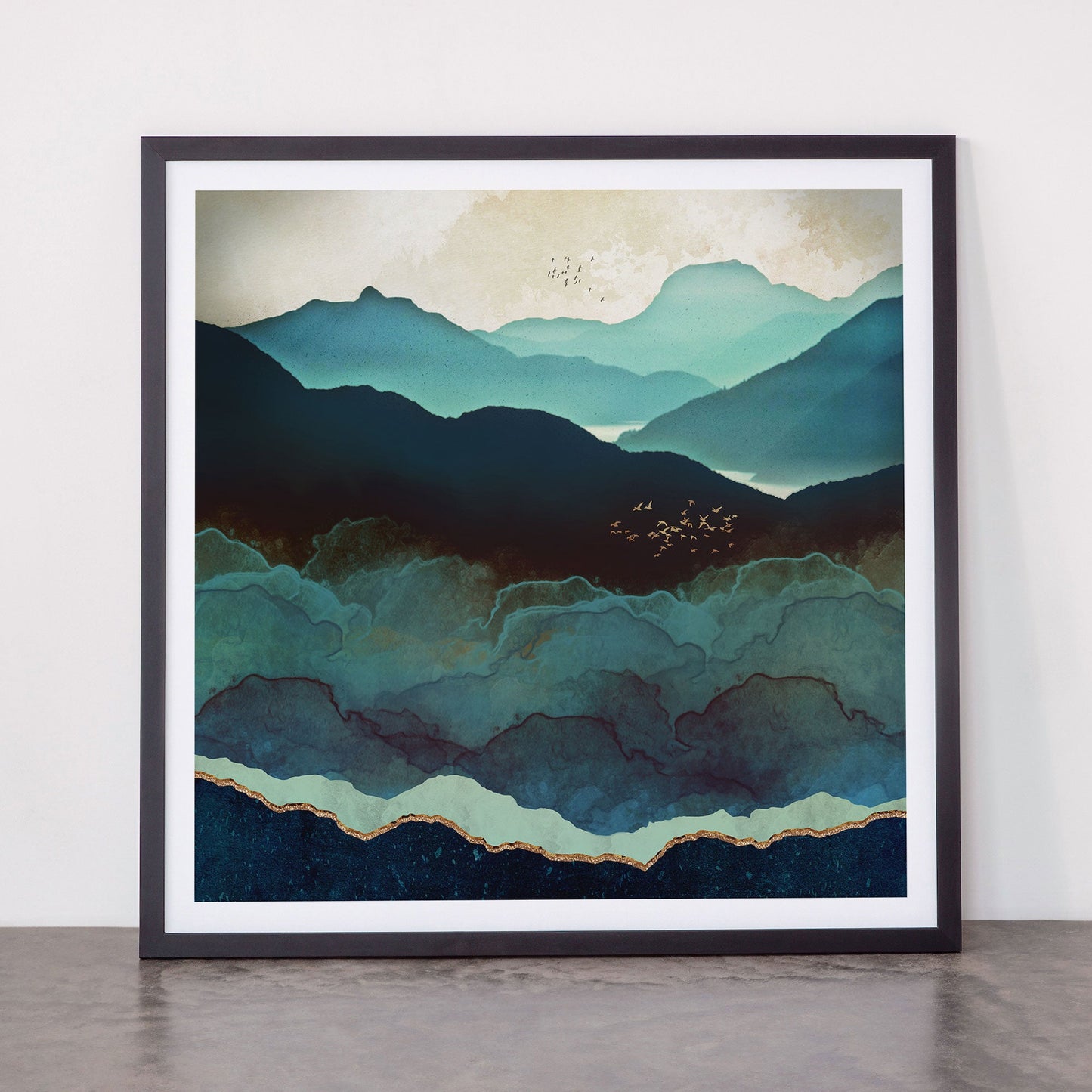 Indigo Mountains Framed Art Print Gallery Image 55