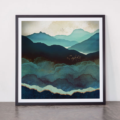 Indigo Mountains Framed Art Print Gallery Image 55