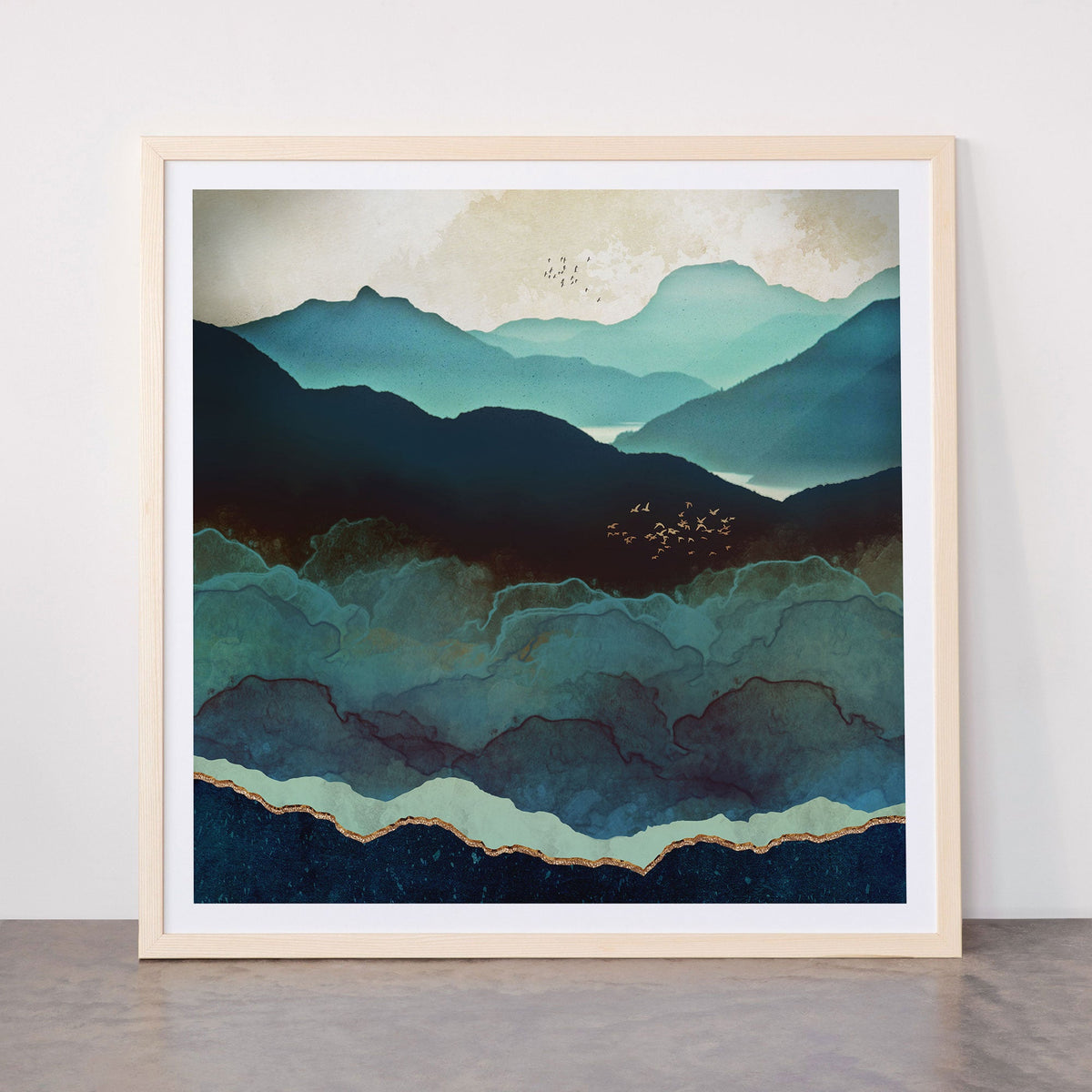 Indigo Mountains Framed Art Print Gallery Image 77