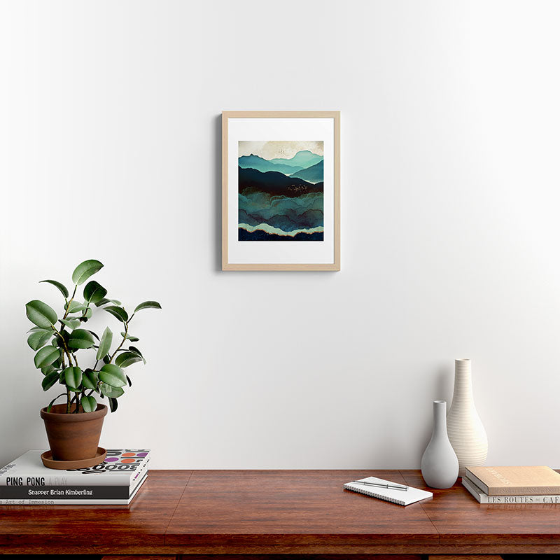 Indigo Mountains Framed Art Print Gallery Image 23
