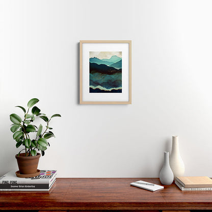 Indigo Mountains Framed Art Print Gallery Image 25