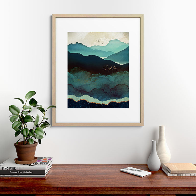 Indigo Mountains Framed Art Print Gallery Image 67