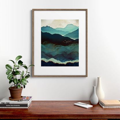 Indigo Mountains Framed Art Print Gallery Image 19