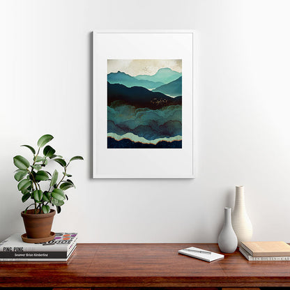 Indigo Mountains Framed Art Print Gallery Image 37