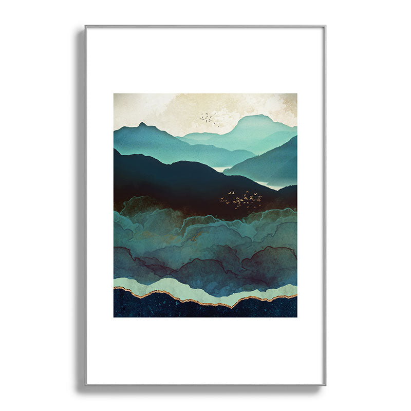 Indigo Mountains Framed Art Print Gallery Image 137