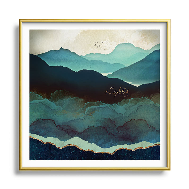 Indigo Mountains Framed Art Print Gallery Image 133