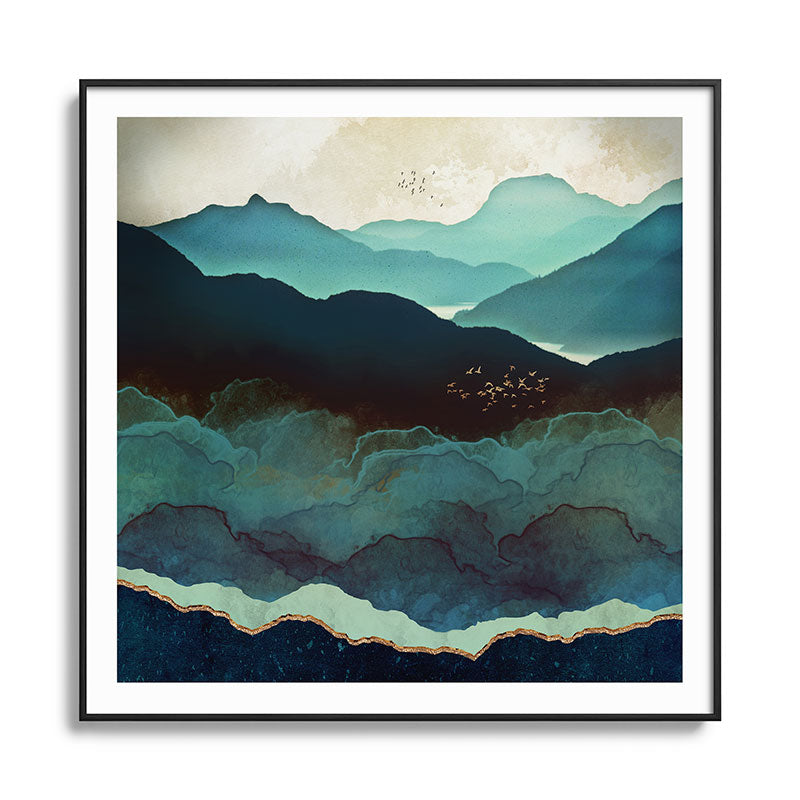 Indigo Mountains Framed Art Print Gallery Image 126