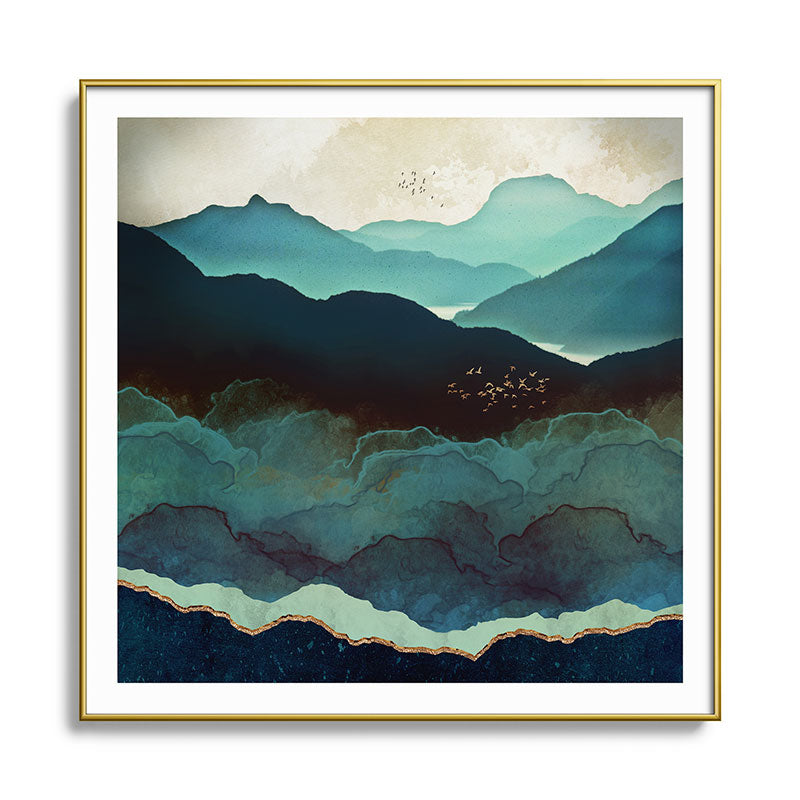 Indigo Mountains Framed Art Print Gallery Image 136
