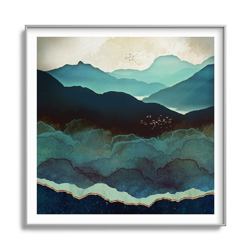 Indigo Mountains Framed Art Print Gallery Image 141
