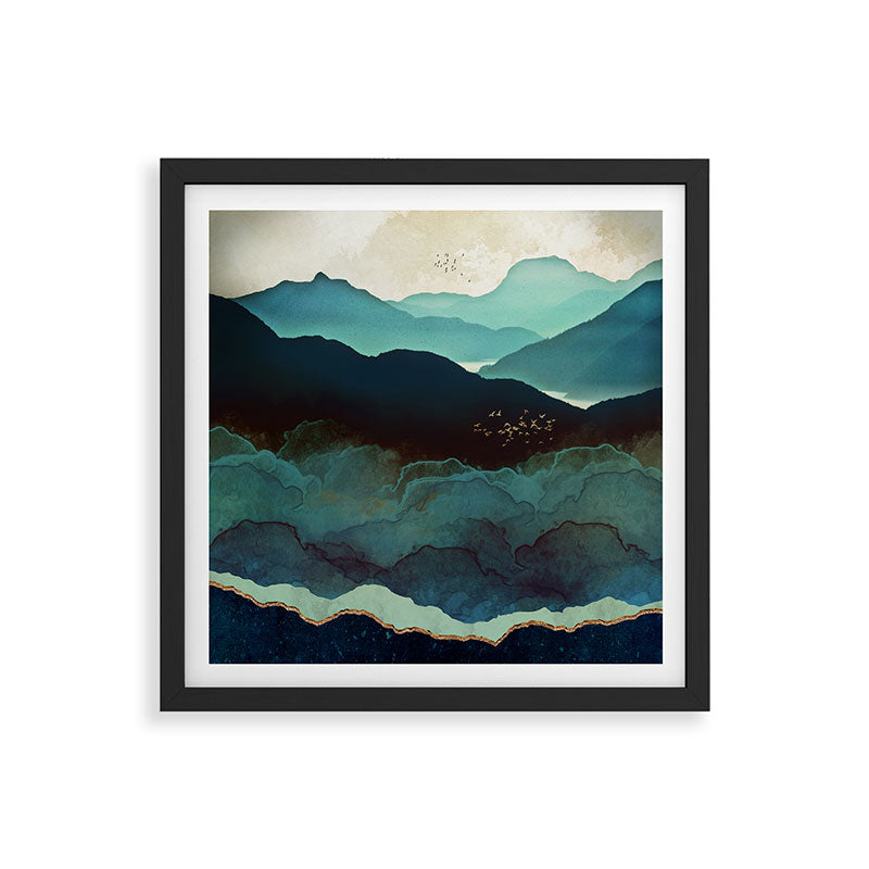 Indigo Mountains Framed Art Print Gallery Image 7