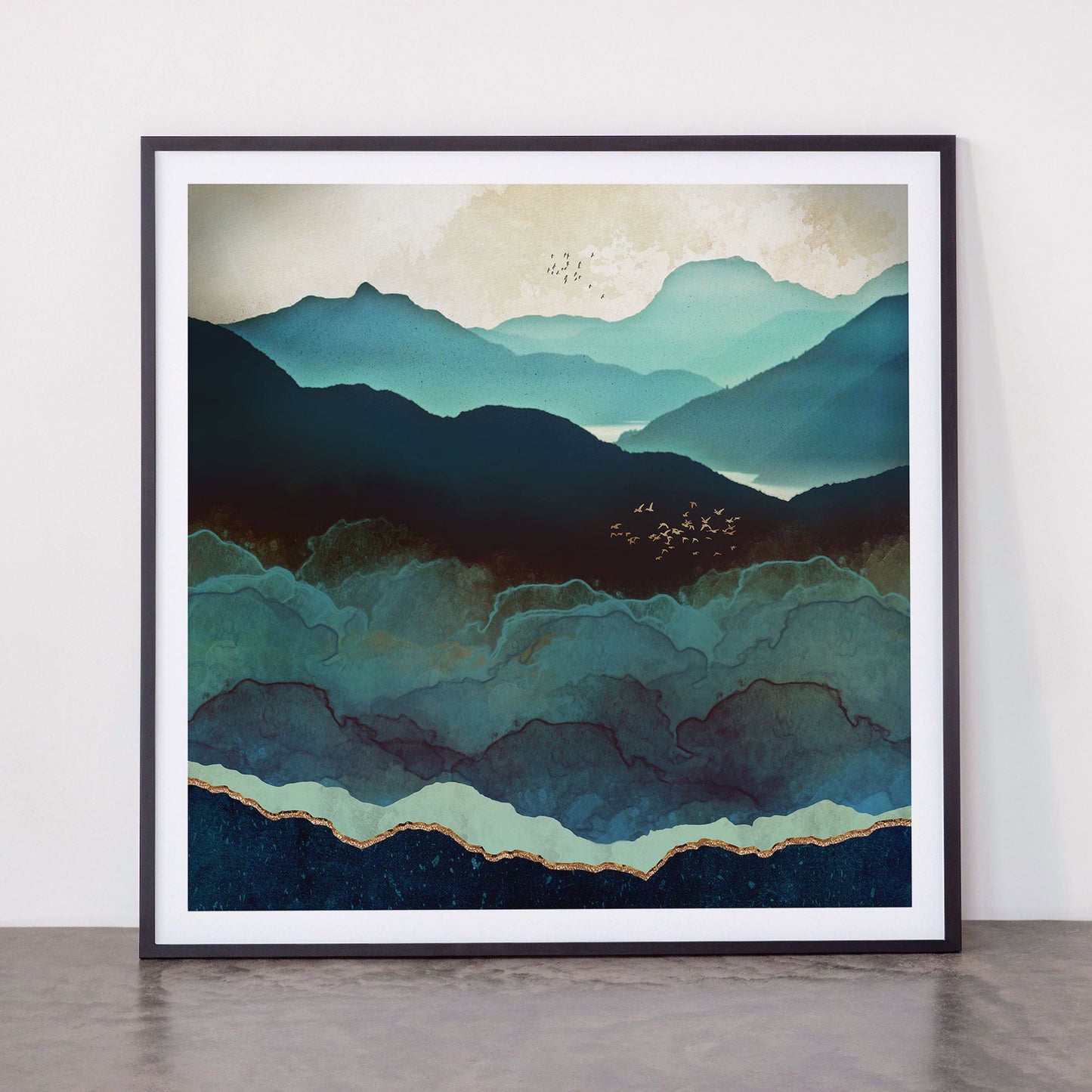 Indigo Mountains Framed Art Print Gallery Image 11