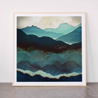 Indigo Mountains Framed Art Print Gallery Image 33