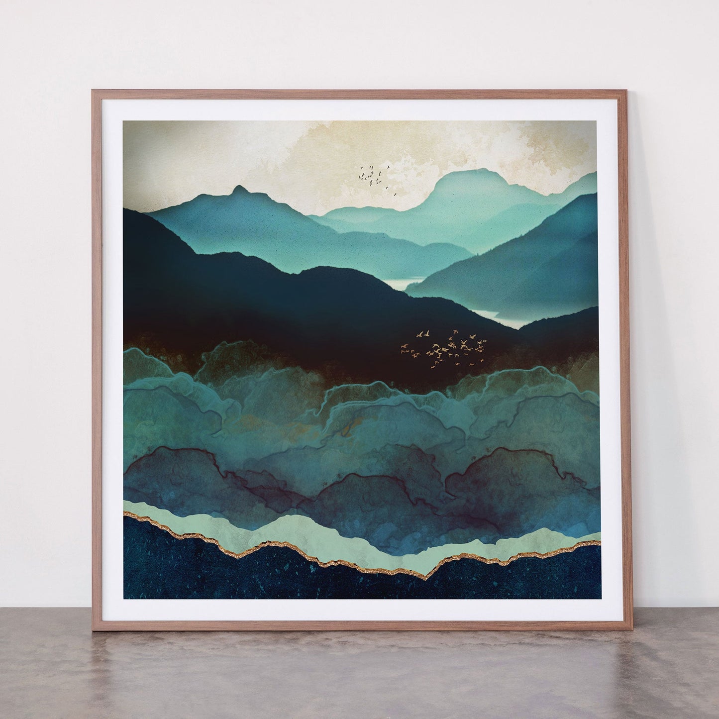 Indigo Mountains Framed Art Print Gallery Image 21