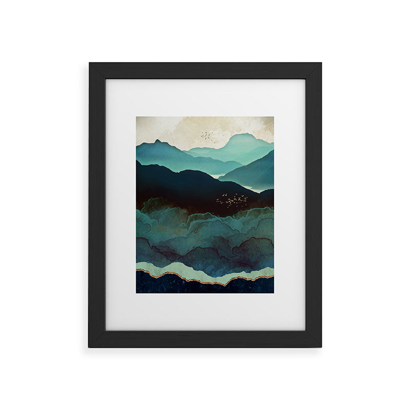 Indigo Mountains Framed Art Print Gallery Image 47