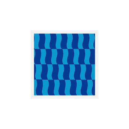 Cobalt Sky Wavy Blocks Art Print Gallery Image 2