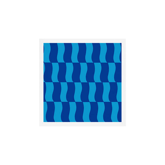 Cobalt Sky Wavy Blocks Art Print Gallery Image 2