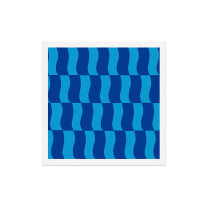 Cobalt Sky Wavy Blocks Art Print Gallery Image 5