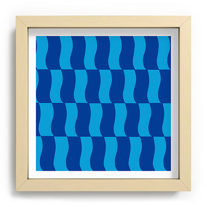 Cobalt Sky Wavy Blocks Framed Art Print Gallery Image 106