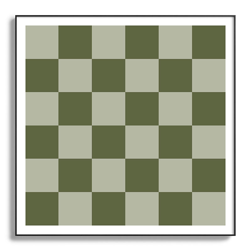 Checkered (Sage & Olive Green) Framed Art Print Gallery Image 35